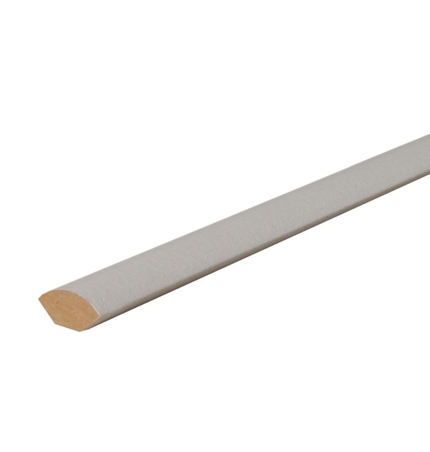Quart de rond MDF revêtu papier blanc_14x14x2400