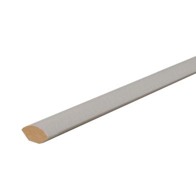 Quart de rond MDF revêtu papier blanc_14x14x2400
